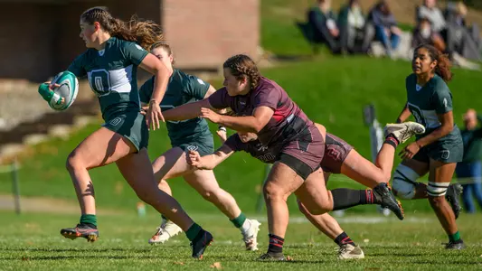 Sophie Ragg women's rugby action versus Brown
