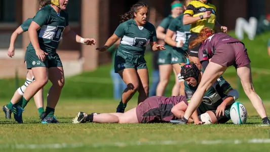 Vanessa Ortiz Pallen women's rugby action versus Brown