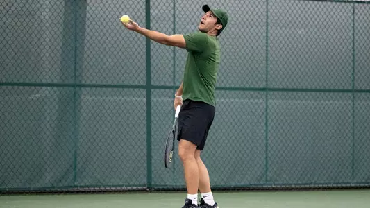 Alejandro Quiles men's tennis action at Dartmouth Invite