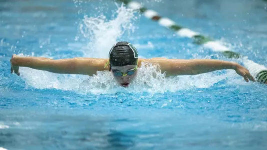 Sophie Wiener women's swim action day one of Ramsden Invite