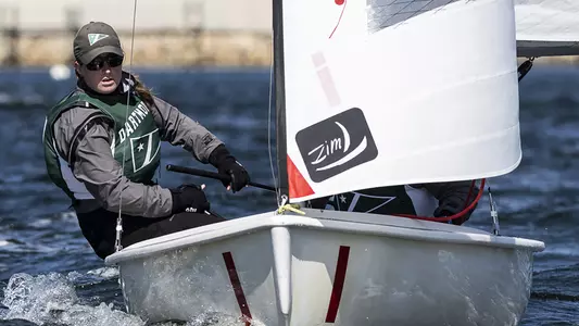 Taylor Eastman sailing for the Dellenbaugh Trophy