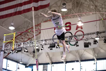 Connor Luck action at Indoor Heps