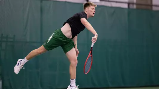 Daniel Webb Men's tennis action versus Penn
