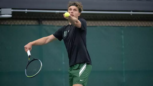 Dominik Pauli Men's tennis action versus Penn