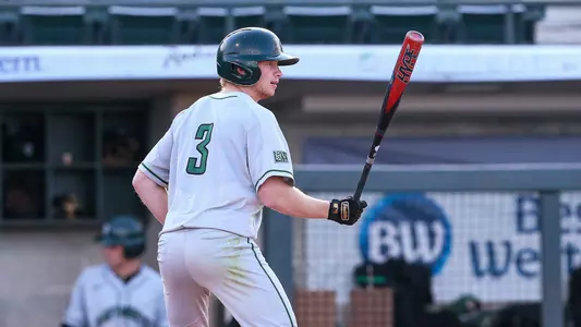 Tyler Robinson at the plate at UMass Lowell, April 5, 2022