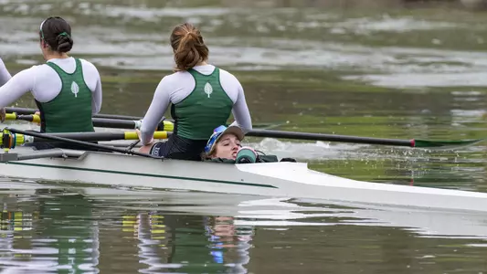 The Cornell Big Red women’s rowing team competes against Dartmouth and Brown on Saturday, April 23, 2022 in the Cayuga Lake Inlet in Ithaca, NY.