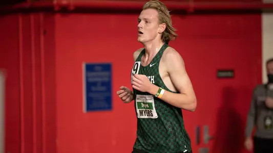 Christian Myers competing at 2022 Indoor Heptagonal Championship