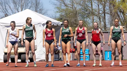 Anna Banovac women's track action at Massachusetts