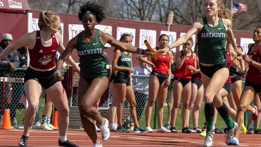 Danielle Pringle women's track action at Massachusetts