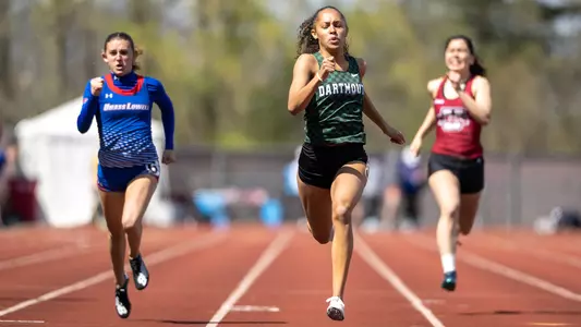 Maya Bryson women's track action at Massachusetts