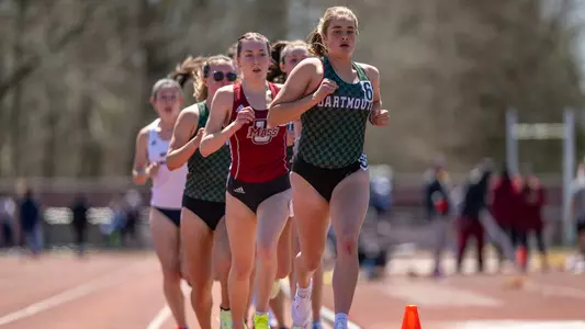 Steph Finley women's track action at Massachusetts
