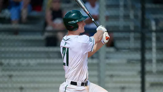 Nathan Cmeyla hits against CCSU, March 19, 2022