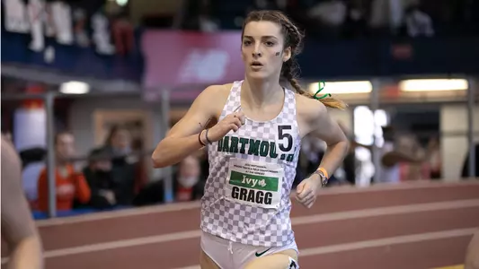 Arianna Gragg competing at indoor heptagonal championship