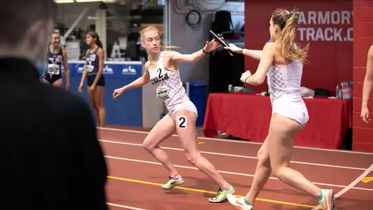 Bella Pietrasiewicz competing at indoor heptagonal championship