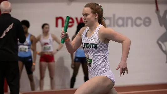 Cori Hoffer competing at indoor heptagonal championship