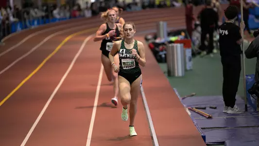 Emily Levonas competing at indoor heptagonal championship