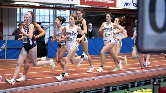Madeleine Locher competing at indoor heptagonal championship