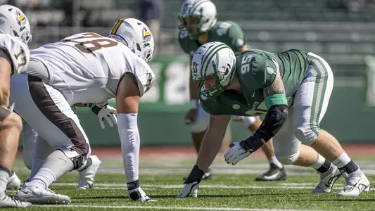 Alex Schmidt football action versus Valparaiso