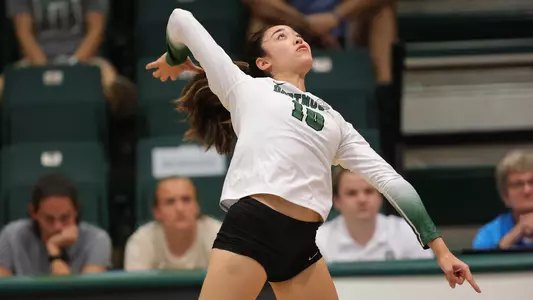 Kauany Gutz volleyball action versus Merrimack