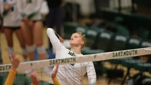 Piper Stevens volleyball action versus Merrimack