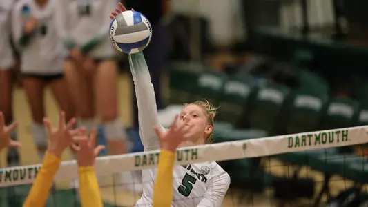 Piper Stevens volleyball action versus Merrimack