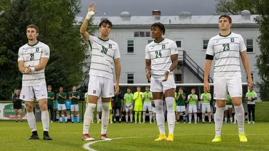 David Mysiuk men's soccer action versus UMass