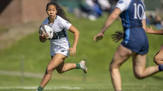 Kyla Widodo Rugby action versus Quinnipiac