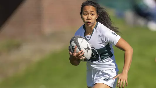 Kyla Widodo Rugby action versus Quinnipiac