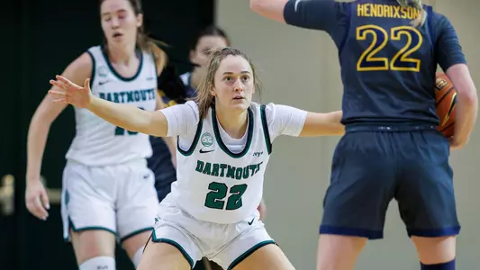 Anna Nelson women's basketball action youth day versus Drexel