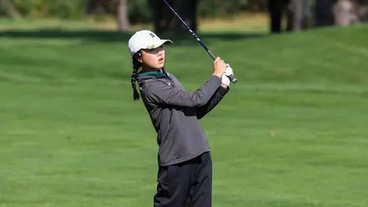 Sophie Thai tracks her shot at the Quinnipiac Classic, Oct. 102, 2023