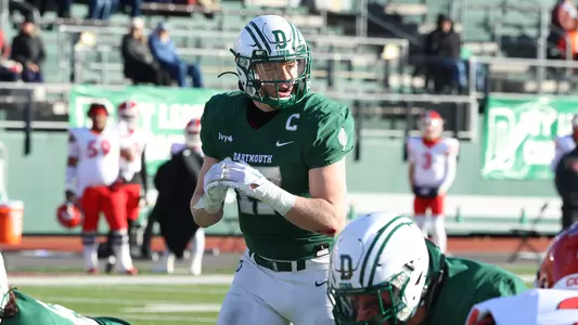 Nick Howard awaits the snap against Cornell, Nov. 11, 2023