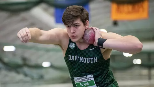 Ben Pable shot put at day one of heps championship