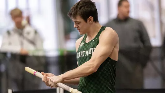 David Adams vaulting on day one of indoor heps championship