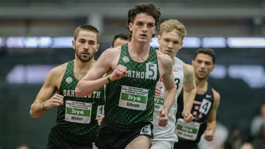 Eric Gibson running on day one of indoor heps championship