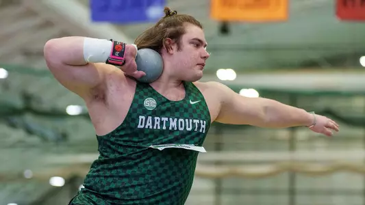 Max Klein shot put on day one of Heps Championship