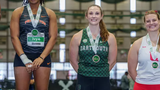 Julia Reglewski on the podium at Heps