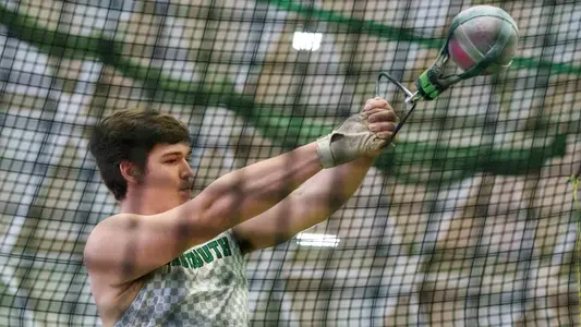 Ben Pable throwing on Day Two of Heps Championship