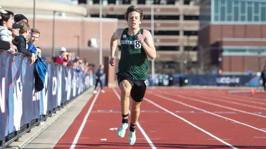 Liam Murray running at UConn, April 1, 2023