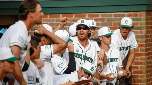 The Big Green bench against Yale, April 15, 2023