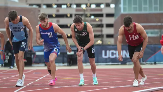 Ethan Hughes competing in men's track and field at UConn