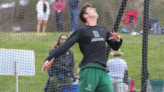 Ethan Hughes competing in men's track and field at UConn
