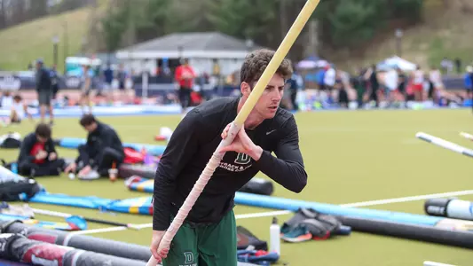 Ethan Hughes competing in men's track and field at UConn