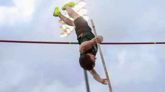 Sam Starrs competing in men's track and field at UConn