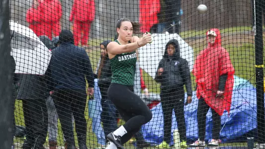 Corinne Ahern throwing the hammer at UConn Dog Fight, April 1, 2023