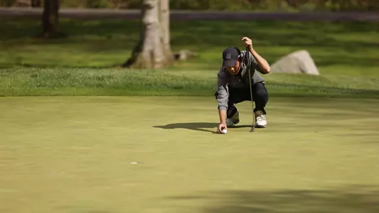 Alex Gu competing at Ivy men's golf championship