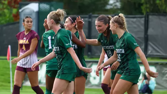 WSoc Celebration after goal, Sept. 13, 2023