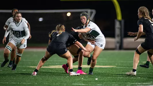 Katie Hansen women's rugby action versus Army