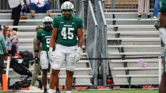 Joe Onuwabhagbe prior to Lehigh football game