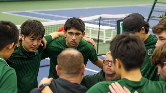 Men's tennis huddle