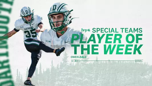 Owen Zalc Ivy Special Teams Player of the Week Graphic